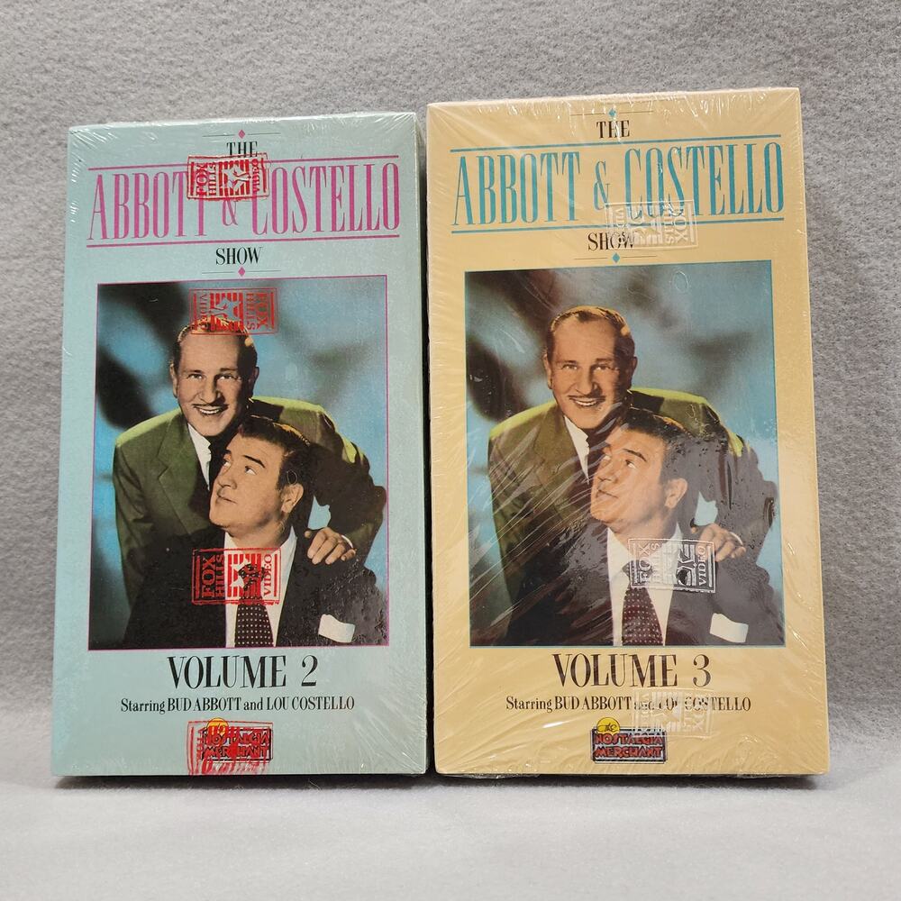 The Abbott & Costello Show Volume 2 & Volume 3 VHS NEW Factory Sealed Vintage